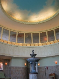 Click to Enlarge - Domed Ceiling above Mineral Pool in the Co-Ed Spa Lounge at Skaná: The Spa at Turning Stone in Verona, New York